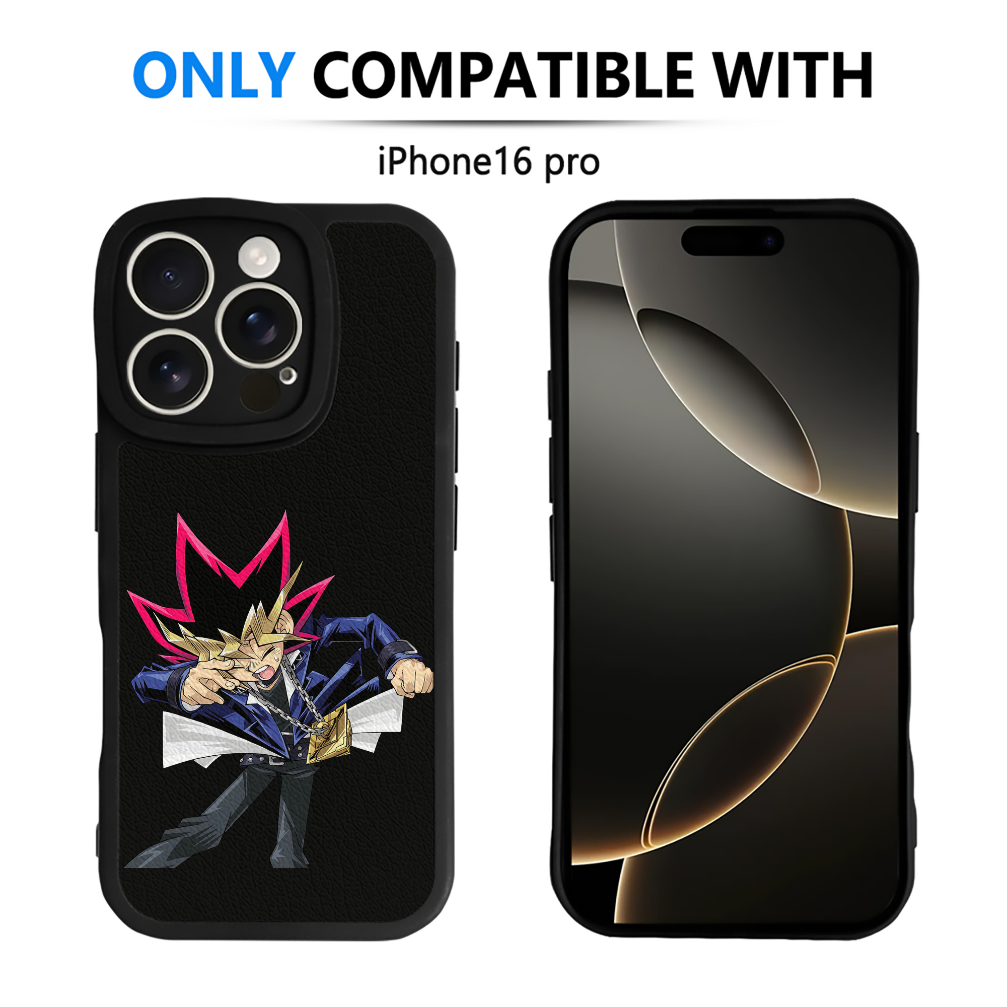 遊☆戯☆王 Yu-Gi-Oh! 【iPhone 16シリーズ対応】シリコンスマホケース（レザー調） 材質：シリコン